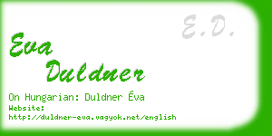 eva duldner business card