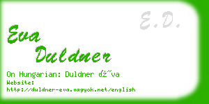 eva duldner business card